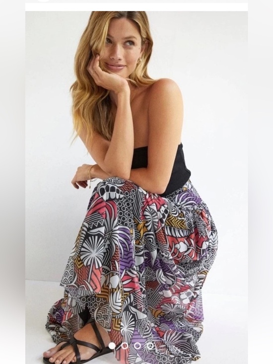 FARM Rio Dresses & Skirts - Farm Rio Anthropologie Tropical Geometric Maxi Skirt Small Colorful Boho Resort